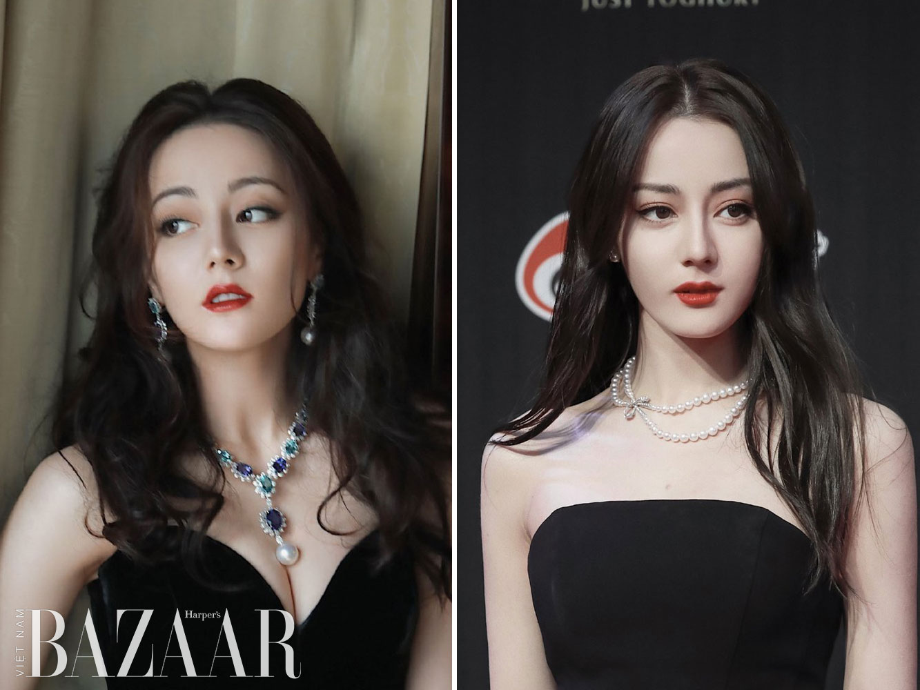 Đeo ngọc trai trẻ trung như đại sứ Mikimoto Địch Lệ Nhiệt Ba