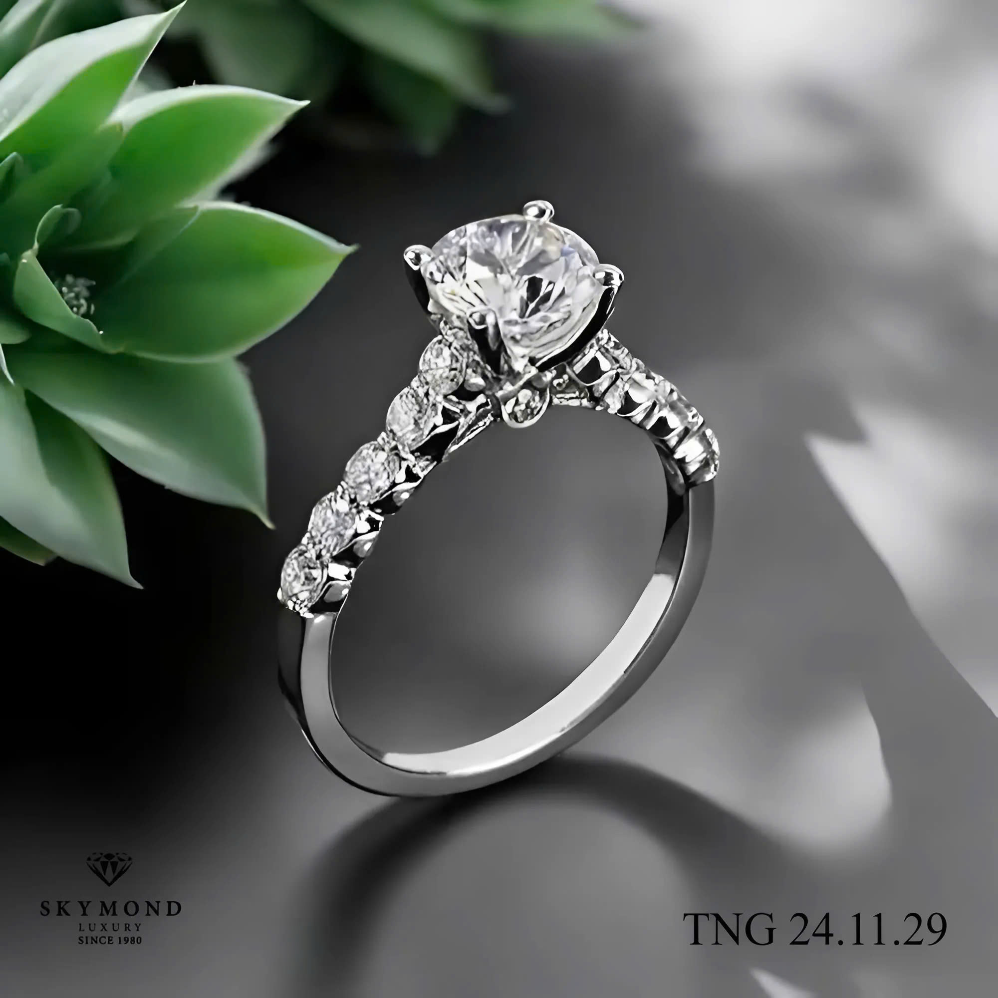 nhẫn nữ đính kim cương