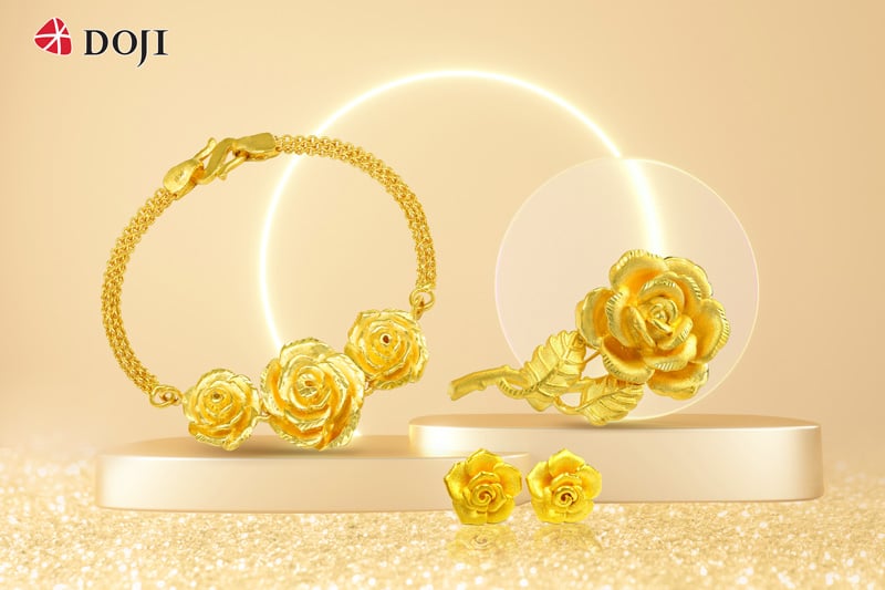 Tri ân khách hàng, DOJI ưu đãi tới 15% khi mua Trang sức Vàng 24K – DOJI Gold & Gems Group